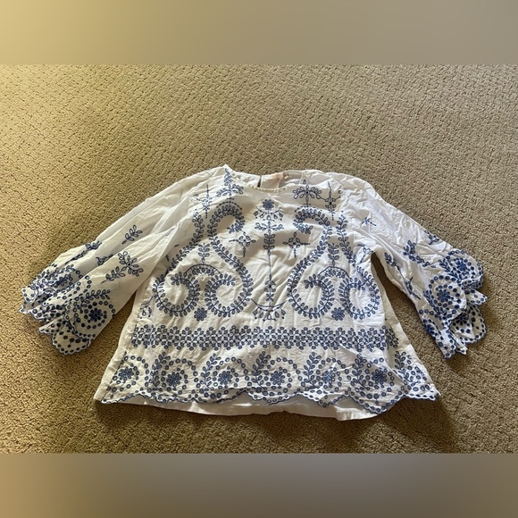 Tory Burch Mariana Top in White Size XL - Picture 12 of 16